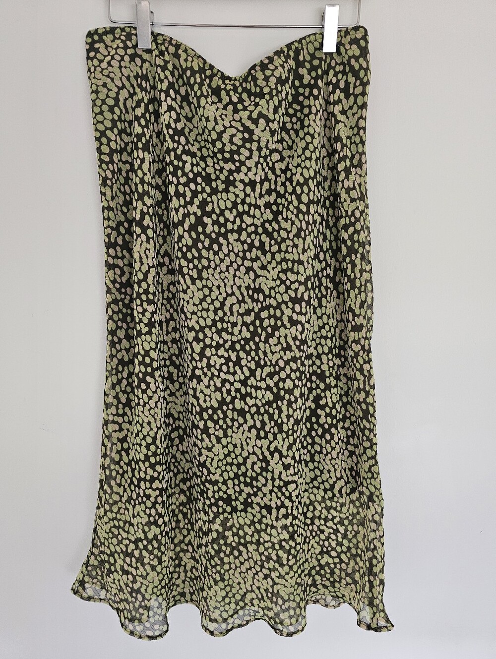 Moss greenskirt Woth Green And Tan Accents